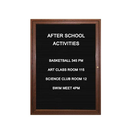 Indoor Enclosed Wood Framed Letter Board Display Case in 12 Sizes ...