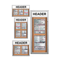 Indoor Restaurant Menu Cases with Message Header + Rounded Corners for 11x14 Size Restaurant Menus