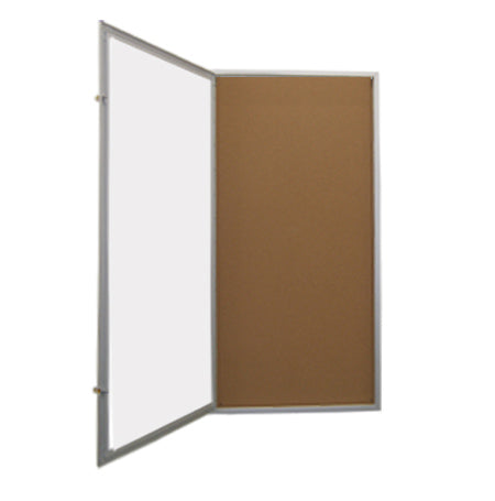Extra Large 48x96 Outdoor Enclosed Bulletin Board Swing Cases with Lights (Single Door)