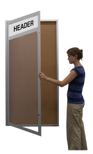 Extra Large Indoor Enclosed Poster Cases with Message Header 