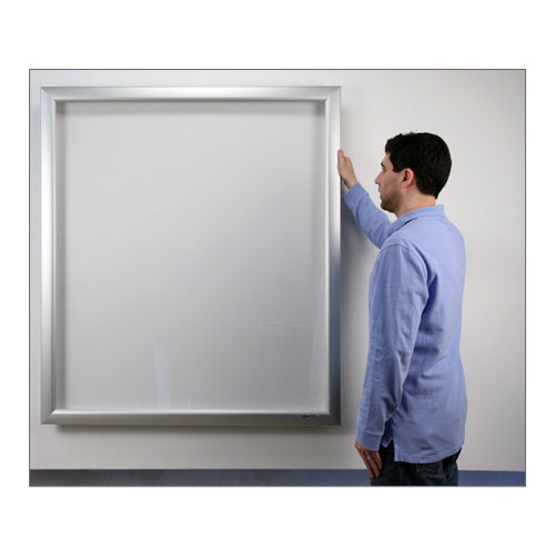 LARGE SHADOW BOX WITH 2 3/8" WIDE METAL FRAME (SHOWN WITH 6" INTERIOR CABINET DEPTH)