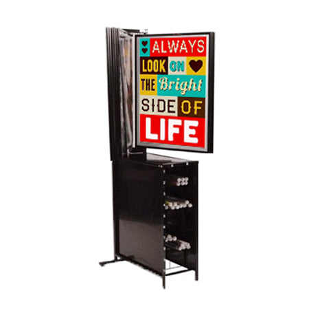 Poster Display Rack with Poster Bin Storage (10 Panels) | Poster Racks | Poster Storage Racks | Rack Poster