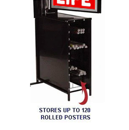 Floor Poster Display Rack +Poster Bin Storage