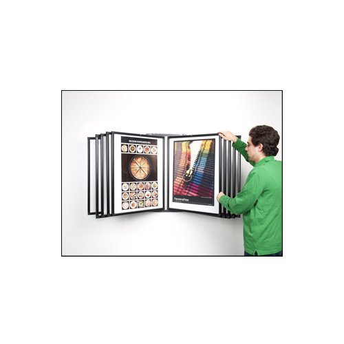 Plastic Swinging Panel Flip Poster Displays | 5 and 10 Wall Panels in Eight Frame Sizes