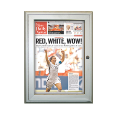 19x28 Restroom Bulletin Board Display Case + Safe Radius Edge Corners ...