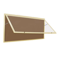 Extra Large 40 x 60 Indoor Enclosed Bulletin Board Swing Cases with Header and Lights (Single Door)