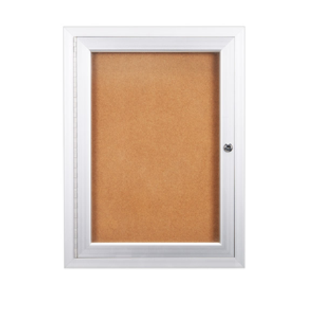 36 x 48 Indoor Enclosed Bulletin Board with LED Light | Extra Large Single Door Metal Display Case