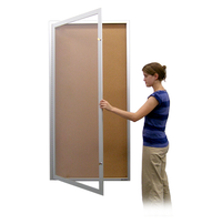 Extra Large 24 x 48 Indoor Enclosed Bulletin Board Swing Cases (Single Door)