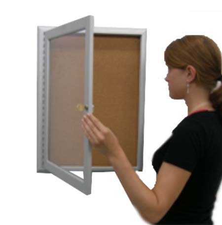 Indoor Enclosed Poster Display Cases Lighted with Radius Edge Cabinet 10+ Standard and Custom Sizes