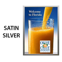 SNAP OPEN FRAME for MOUNTED POSTERS 24x30 (SHOWN in SILVER)