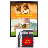 SwingSnap Front Loading Poster Snap Frames 1 1/4" Mitered Corners in 35+ Standard Sizes and Custom