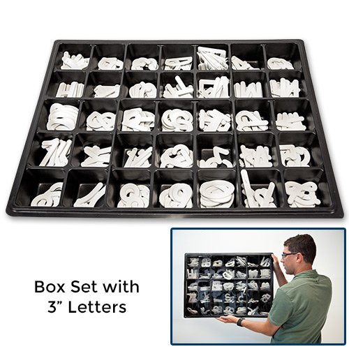 Creative Start Self Adhesive Letters Numbers and Symbols 1 Helvetica White  Pack of 256 - Office Depot