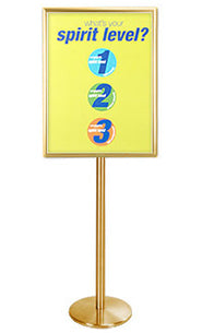 Free Standing Wide-Face Metal Poster Floor Stand | 2-Sided Poster Display Stand