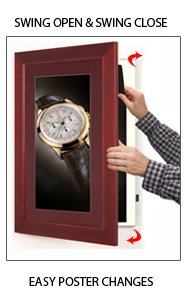 362 Wood Framed Poster Display SwingFrames with Matboard 45+ Sizes