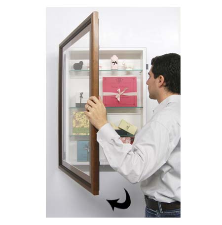 Acrylic Locking 5 Shelf Front Opening Wall Mount Display Case