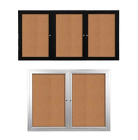 Indoor Enclosed Poster Display Cases 2 and 3 Door (Multiple Doors) "SwingCases"