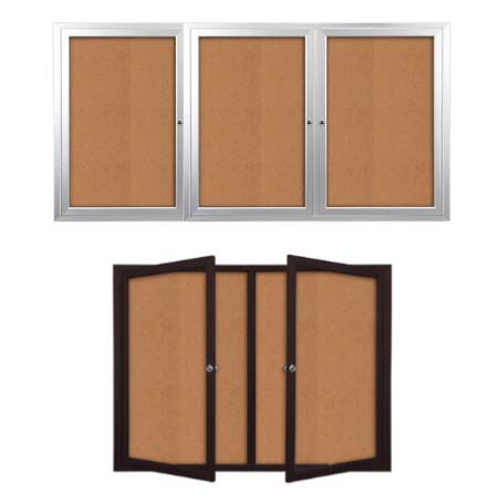 Enclosed Indoor Poster Display Case with Smooth Radius Edge Corners | Multiple Doors in 35+ Sizes