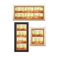 Indoor Enclosed Menu Cases with Lights (8 1/2" x 14" Landscape Menus) (Radius Edge)