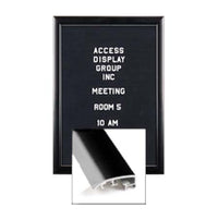 Super Wide-Face Letter Board SwingFrames | Large Bold Metal Frame with Black and Silver Finishes in 7 Sizes + Custom