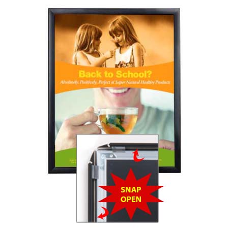 9 x 12 SwingSnaps Front Loading Poster Snap Frames (1 1/4" Mitered Corners)