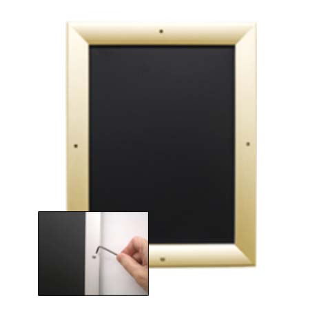 Euro Security 22x28 Snap Frame  1 Wide Silver Locking Sign Frame