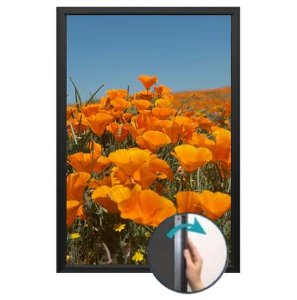 SwingSnap 36x48 Poster Snap Frame 1 5/8 Wide Aluminum Profile –  PosterDisplays4Sale