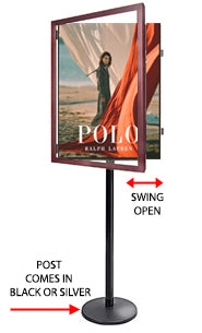 Free Standing Wood Poster Stand and Sign Holder | Retail Sign Displays Stand