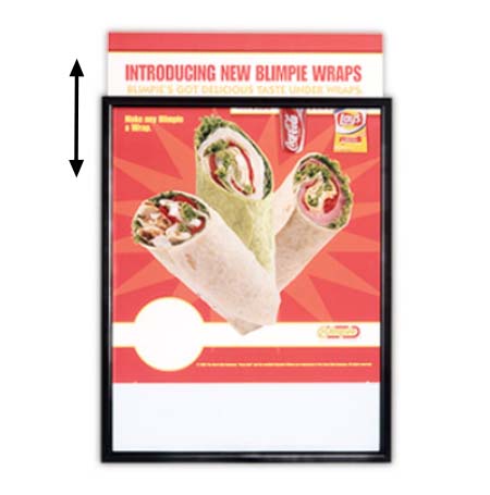 Slide-in 16x20 Frame |  Quick Change Beveled Metal, Side Load or Top Load Poster Frame, Sign Holder