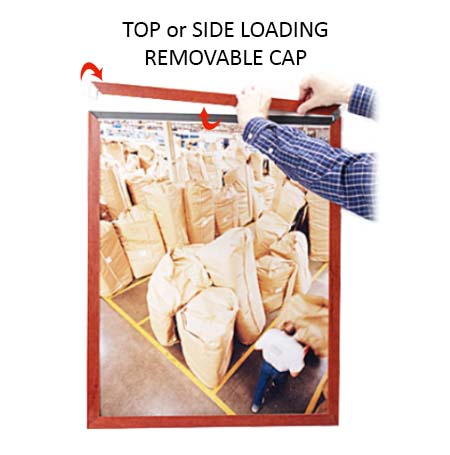 Slide In 9x12 Wood Frame Top Load, Side Load Poster Frame Sign Holder